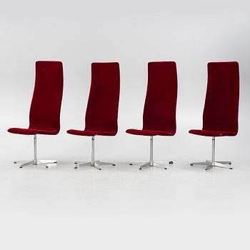 Arne Jacobsen, stolar, 4 st, ”Oxford”, Fritz Hansen, Danmark.