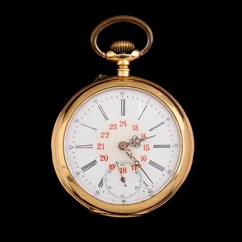 FICKUR, 18 k guld, omkring år 1900.