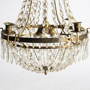 a Swedish chandelier, late 18th century.