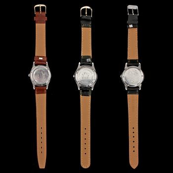 ARMBANDSUR, 3 st, Breitling, 1900-talets tredje kvartal.