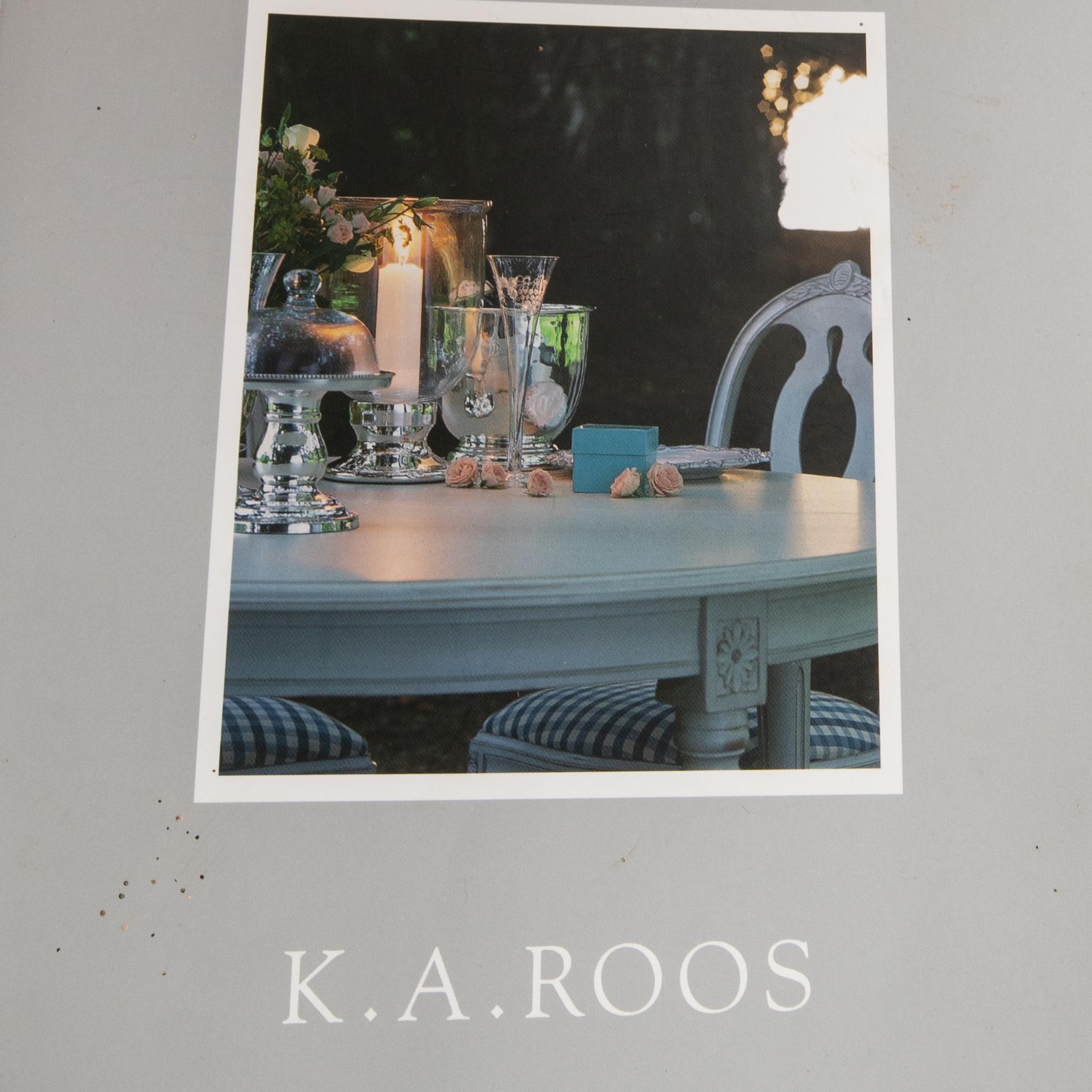 Dining group, 5 pcs, Gustavian style, K.A Roos, Helsingborg, later half of the 20th century.