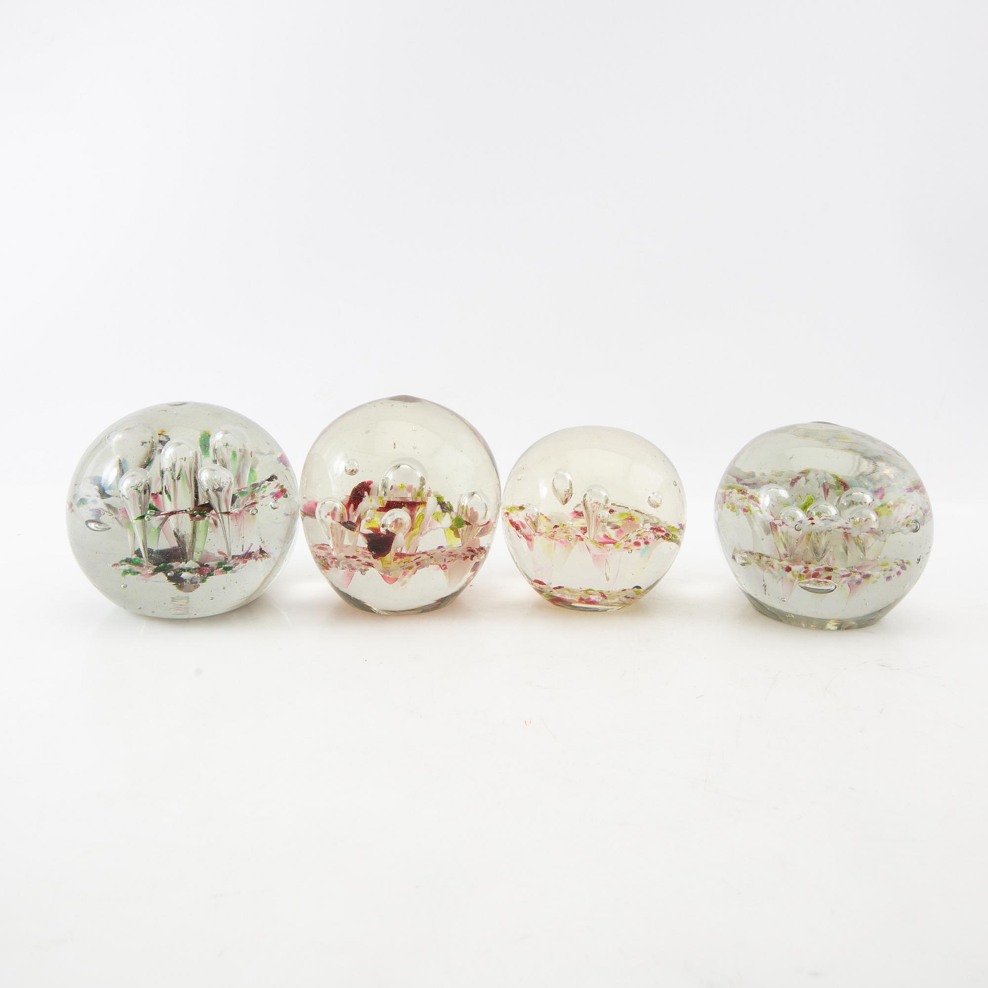 Letter weights 12 pcs glass 20th century.