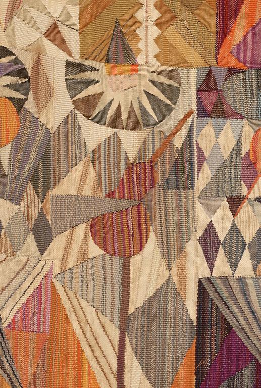 TAPESTRY. "Karneval". Tapestry weave variant (gobelängvariant). 230 x 160,5 cm. Signed AB MMF MR.