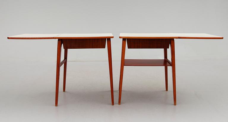 SÄNGBORD, 1 par, 1900-talets mitt.