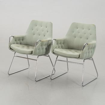 A pair of Bruno Mathsson "Mirja" armchairs, Dux, latter half of the 20th Century.