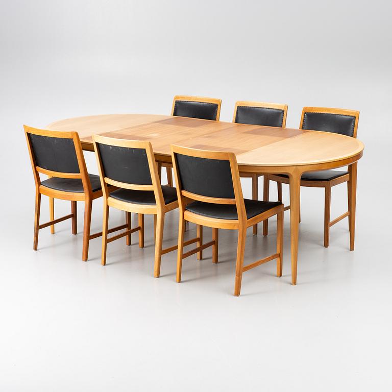 Bertil Fridhagen, dining group, 7 pieces, "Diamant", Bodafors, 1960s.