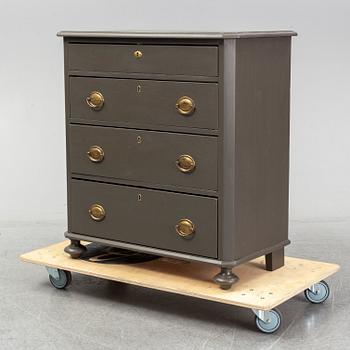 A painted chest of drawers, late 19th Century.