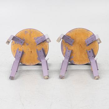Table, Gärsnäs, and a pair of No. 65 children's chairs by Alvar Aalto.