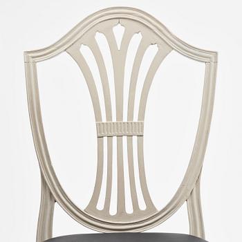 A set of eight late Gustavian chairs by J. E. Höglander (master in Stockholm 1777-1813).