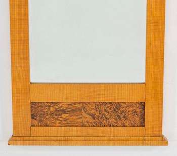 A 19th century birch mirror.