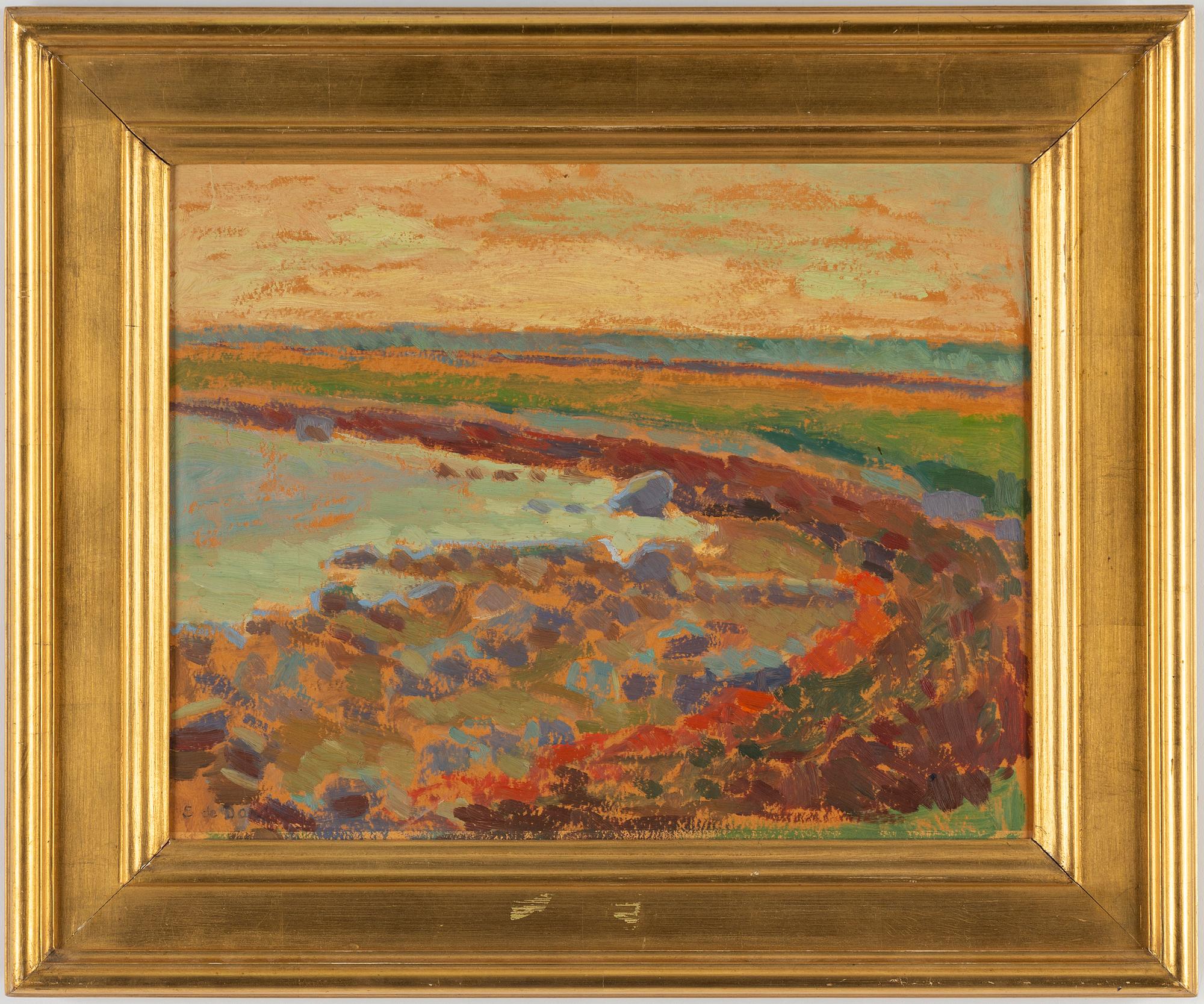SIMONE DE DARDEL, oil on panel, signed.