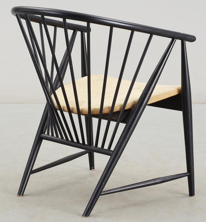 KARMSTOL, "Solfjädern", Sonna Rosén, Nässjö Stolfabrik, formgiven 1948.