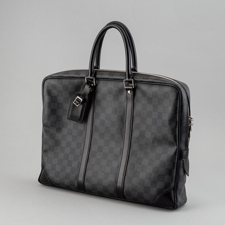 LOUIS VUITTON, 'Damier Graphite Porte Documents Voyage'.