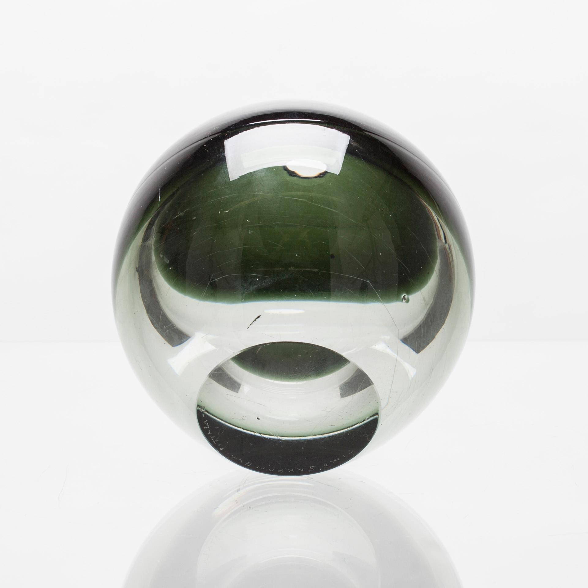 SKULPTUR, glas, "Tantrapallo", signerad Timo Sarpaneva Iittala -56.