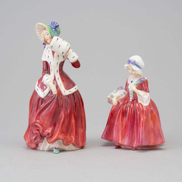 Five Royal Doulton porcelain figures, England, mid 1900s/second half of the 20th century.