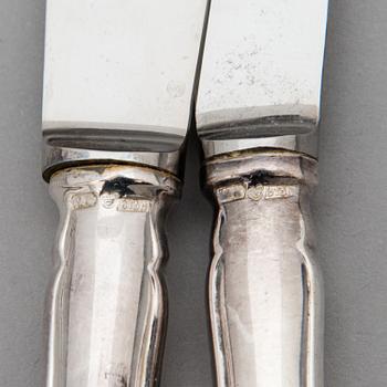 A 48-piece set of 'Chippendale' silver cutlery, Hämeenlinna, Finland 1959-60.