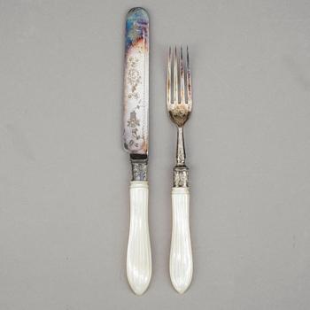 BESTICKSERVIS, i schatull, electroplated, England, 1900-talets första hälft.