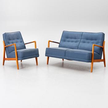 Sofa and armchair, “Duxello”, Dux, mid-20th century.
