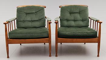 FÅTÖLJER, 1 par, "Skrindan", Kerstin Hörlin Holmquist, OPE-möbler.