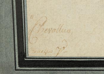 French school, 18th century, Woman in a dress.