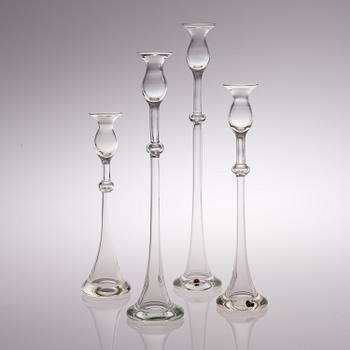 SIRKKU KUMELA-LEHTONEN, LJUSSTAKAR, 4 st, glas, Kumela 1969-1970-tal.