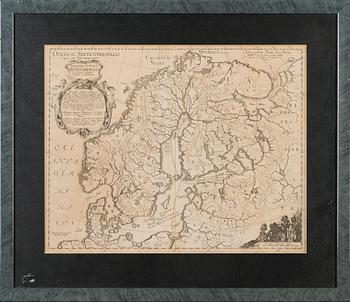A 17th century copper engraved map.