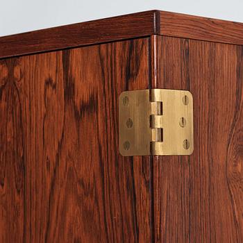 Svend Langkilde, a rosewood wall hung bar cabinet, Langkilde Møbler, Denmark 1960s.