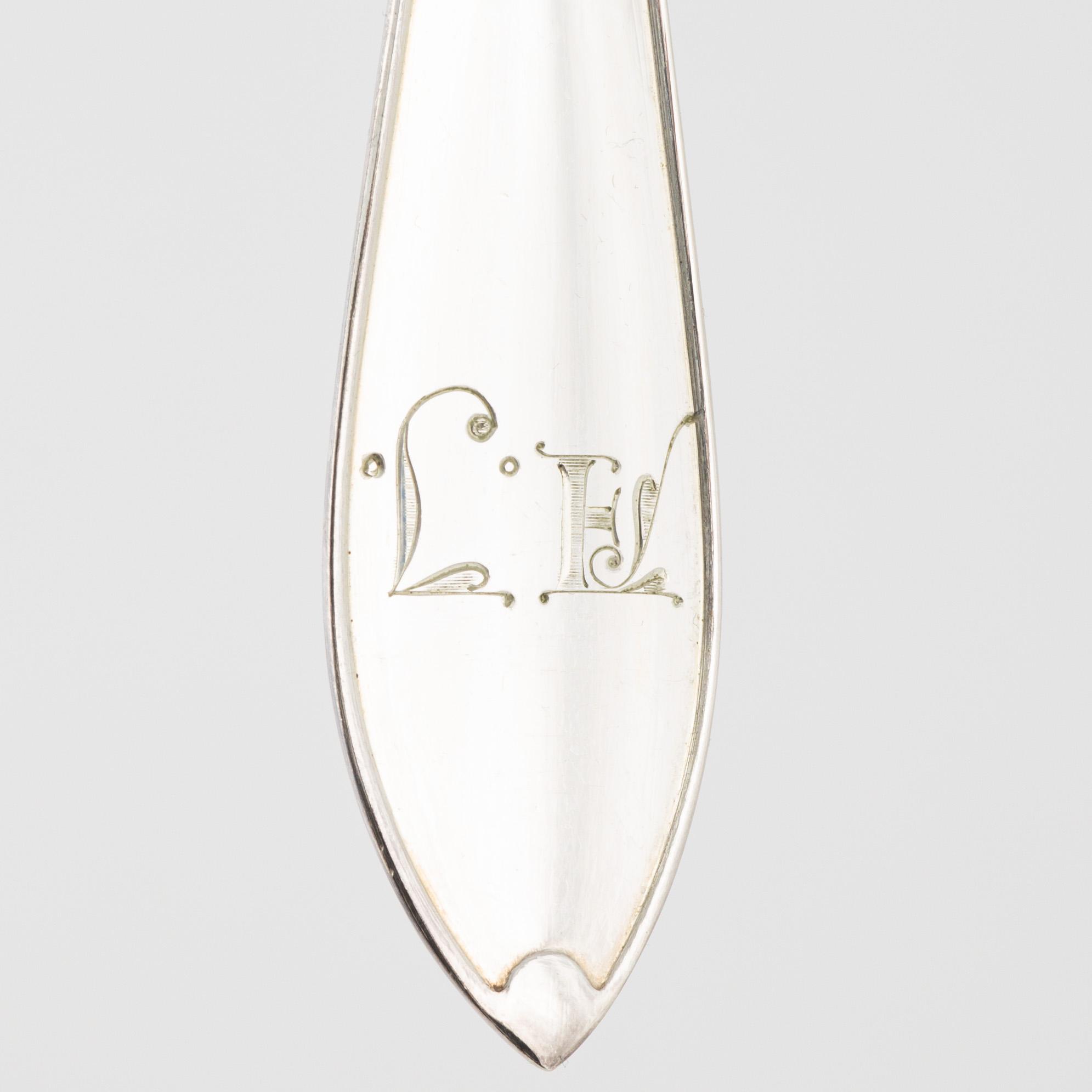 A group of 12 Swedish silver spoons, including GAB, Stockholm, 1926.