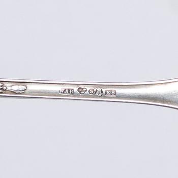 W.A. Bolin, Twelve silver mocha spoons, model F, Stockholm 1931.
