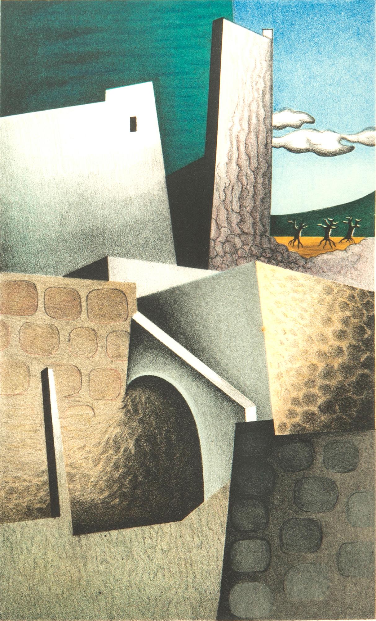 Christian Berg, litografi signerad numrerad och daterad épreuve d'artiste 1973.