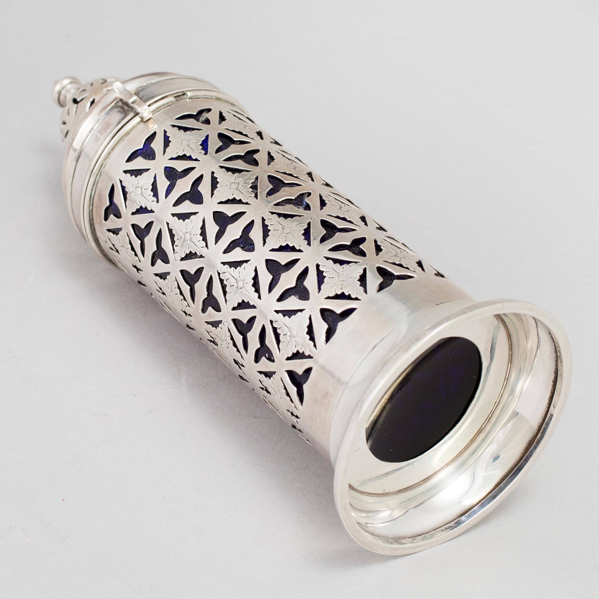 A silver sugar shaker by Deakin & Francis in Birmingham 1899.