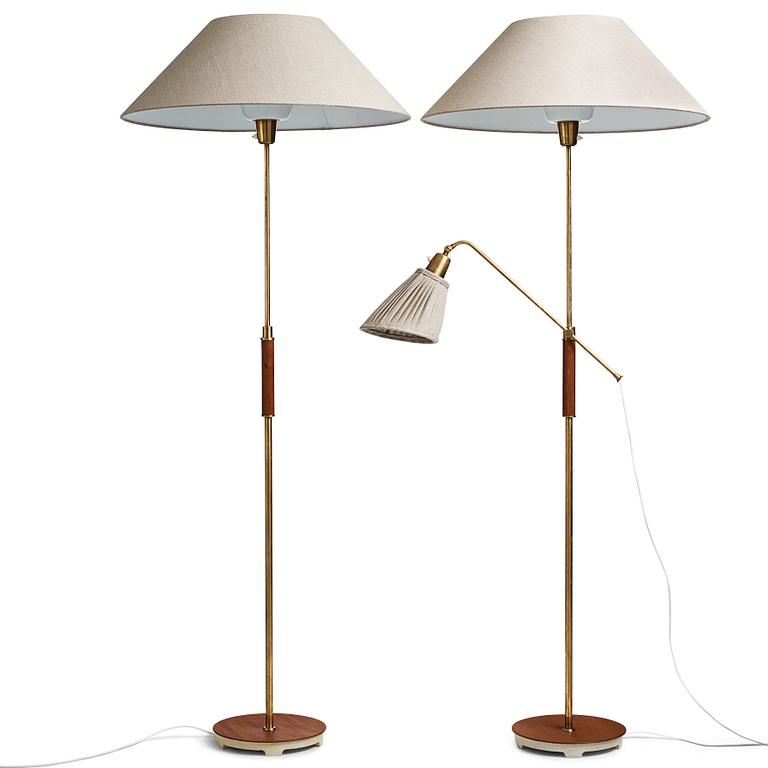 Bertil Brisborg, a pair of floor lamps, "Triva", for Nordiska Kompaniet 1940-50's.