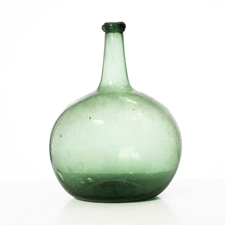 Bottle, glass, folk art, 17th-18th century.