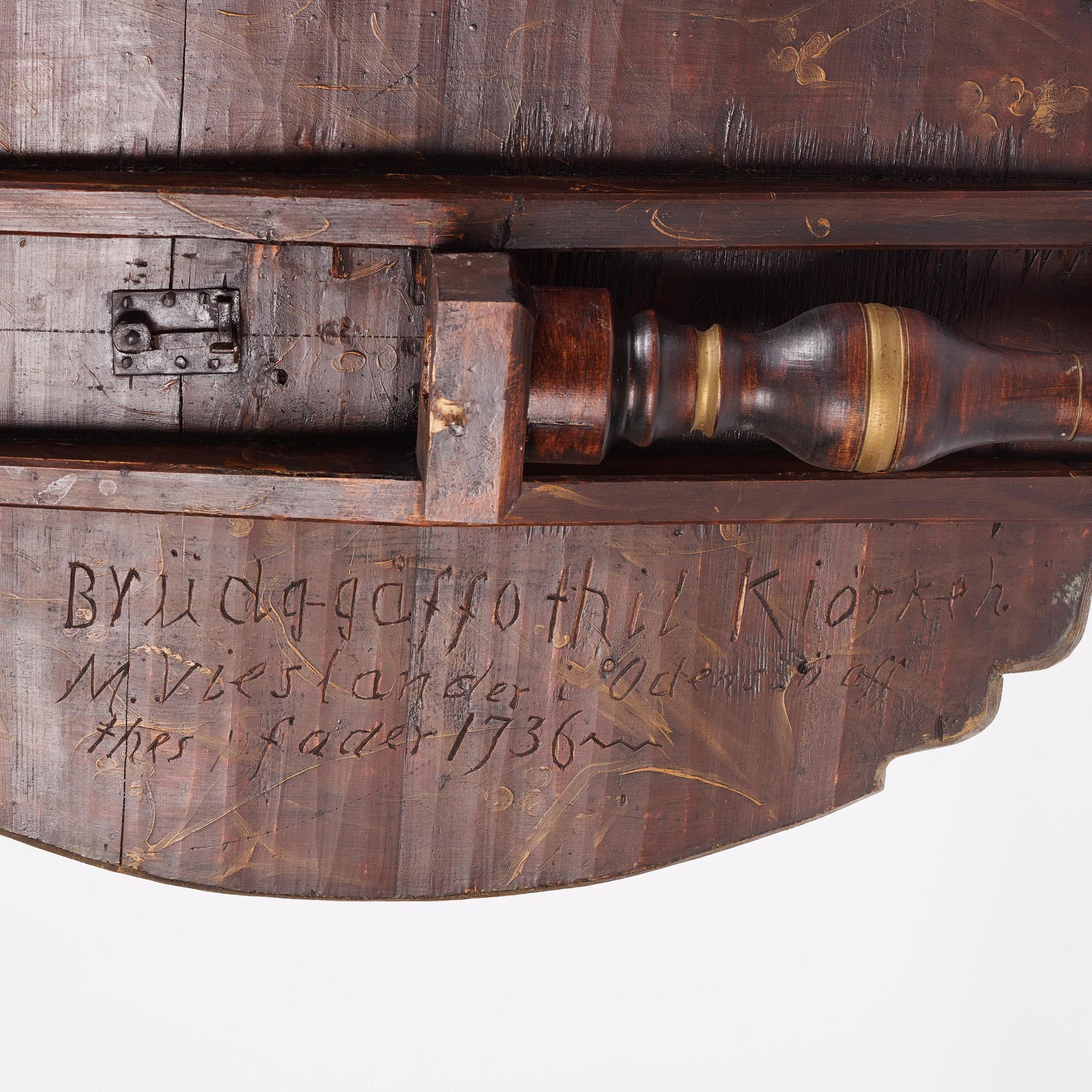Fällbord, Sverige, 1700-talets första hälft, Senbarock.