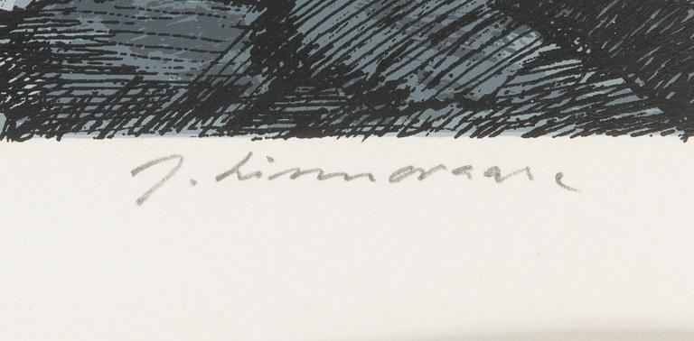 Juhani Linnovaara, litografi och serigrafi, signerad och numrerad 66/100.