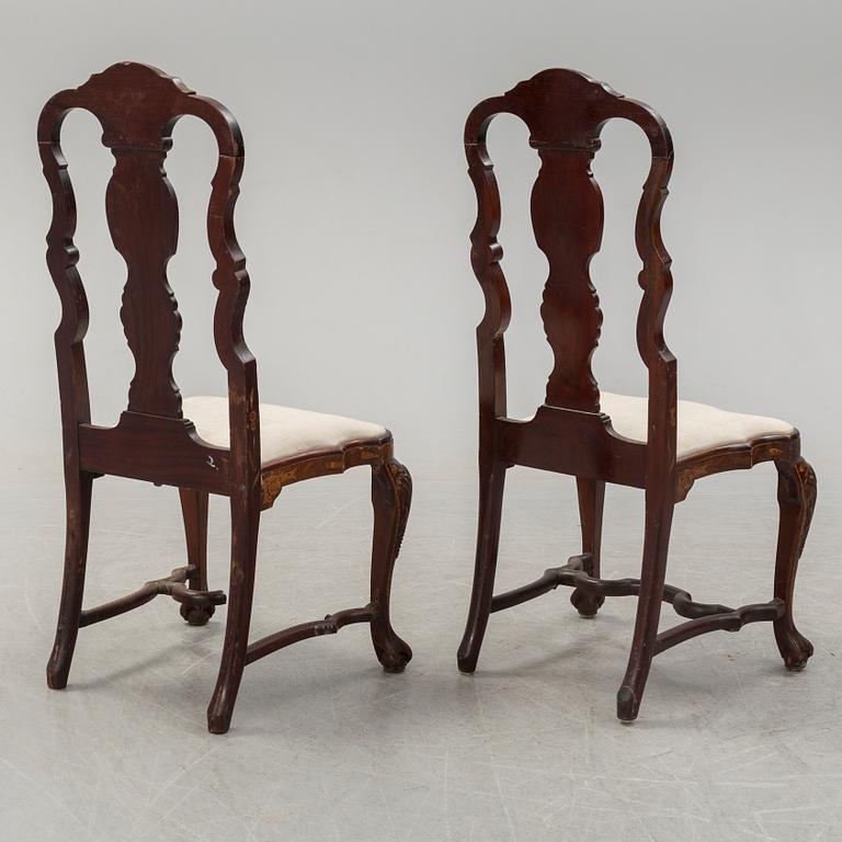 A set of six chairs, England / Holland. 19th century.