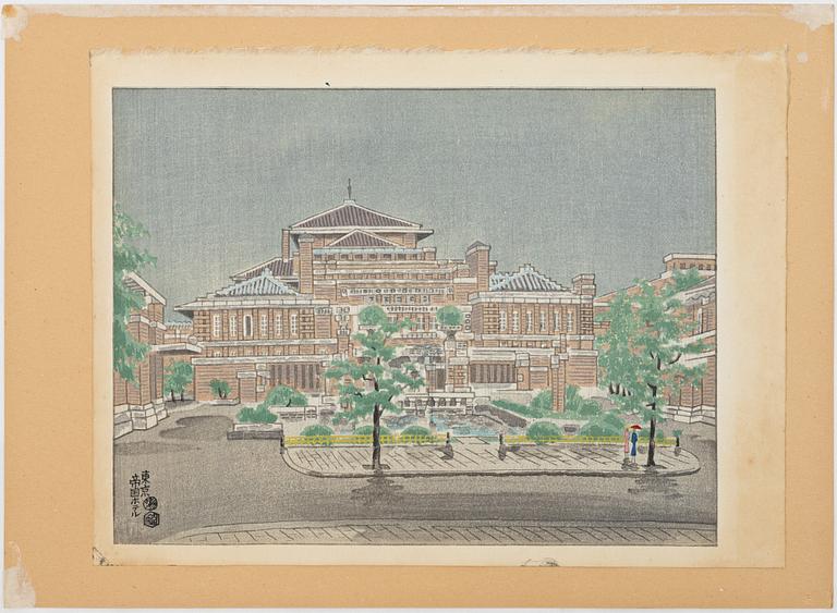 Eiichi Kotozuka,  "Frank Lloyd Wright Imperial Hotel", omkring 1950.