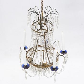 A Gustaivan style chandelier, mid 20th century.