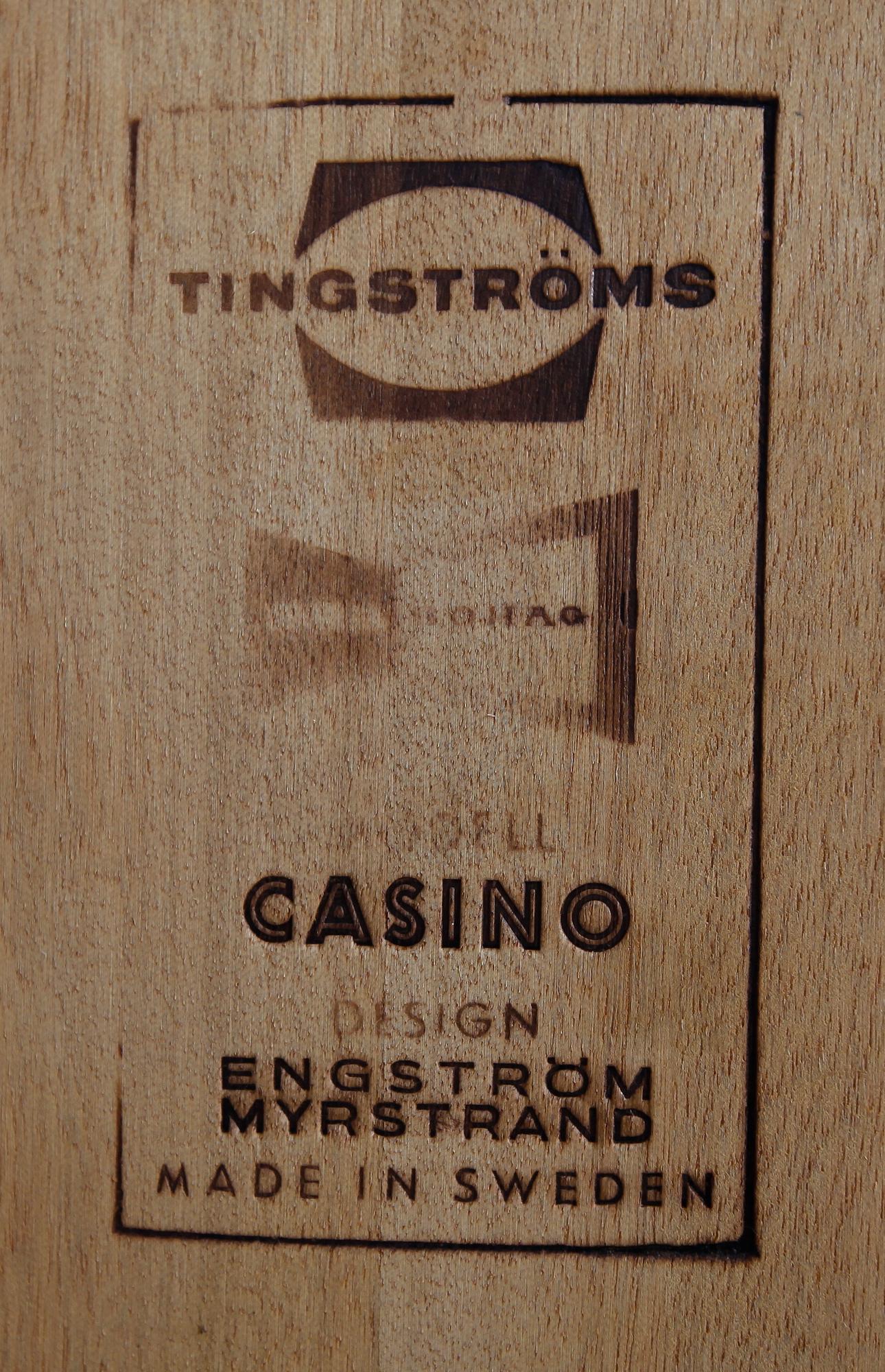 SÄNGBORD, 1 par, "Casino", Sven Engström & Gunnar Myrstrand, Tingströms, 1900-talets andra hälft.