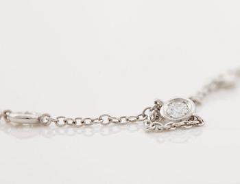 A brilliant cut diamond necklace.