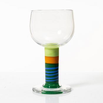 Gunnar Cyrén, a "pop" glass goblet, Orrefors 1960s/70s.