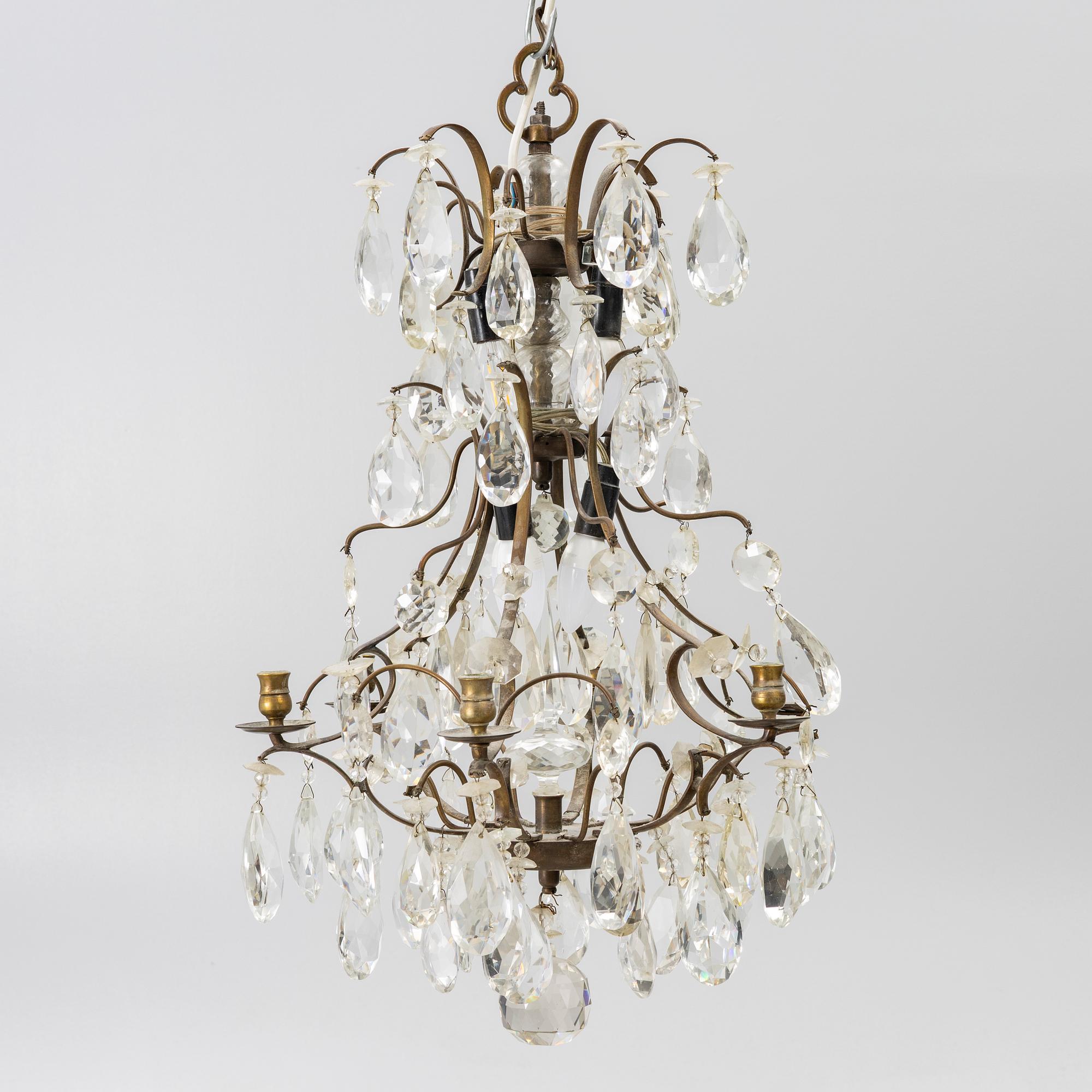 Chandelier, Rococo style, mid-20th century.