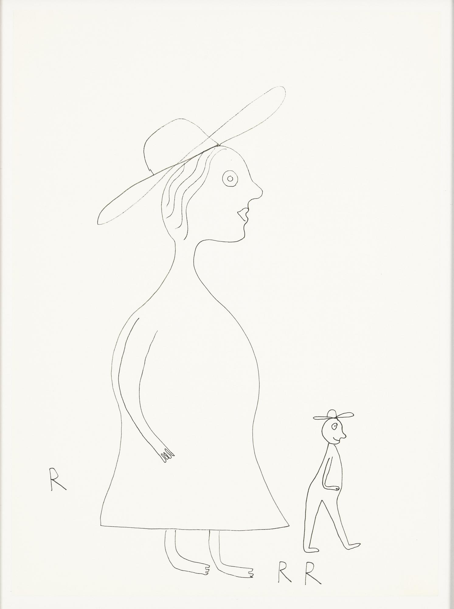 Roger Risberg, indian ink drawing, signed. Executed in 2008.