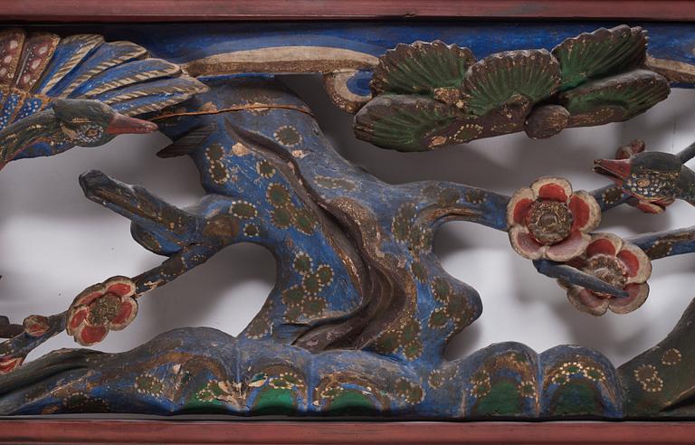 A wooden relief, Qing dynasty, 18th Century.