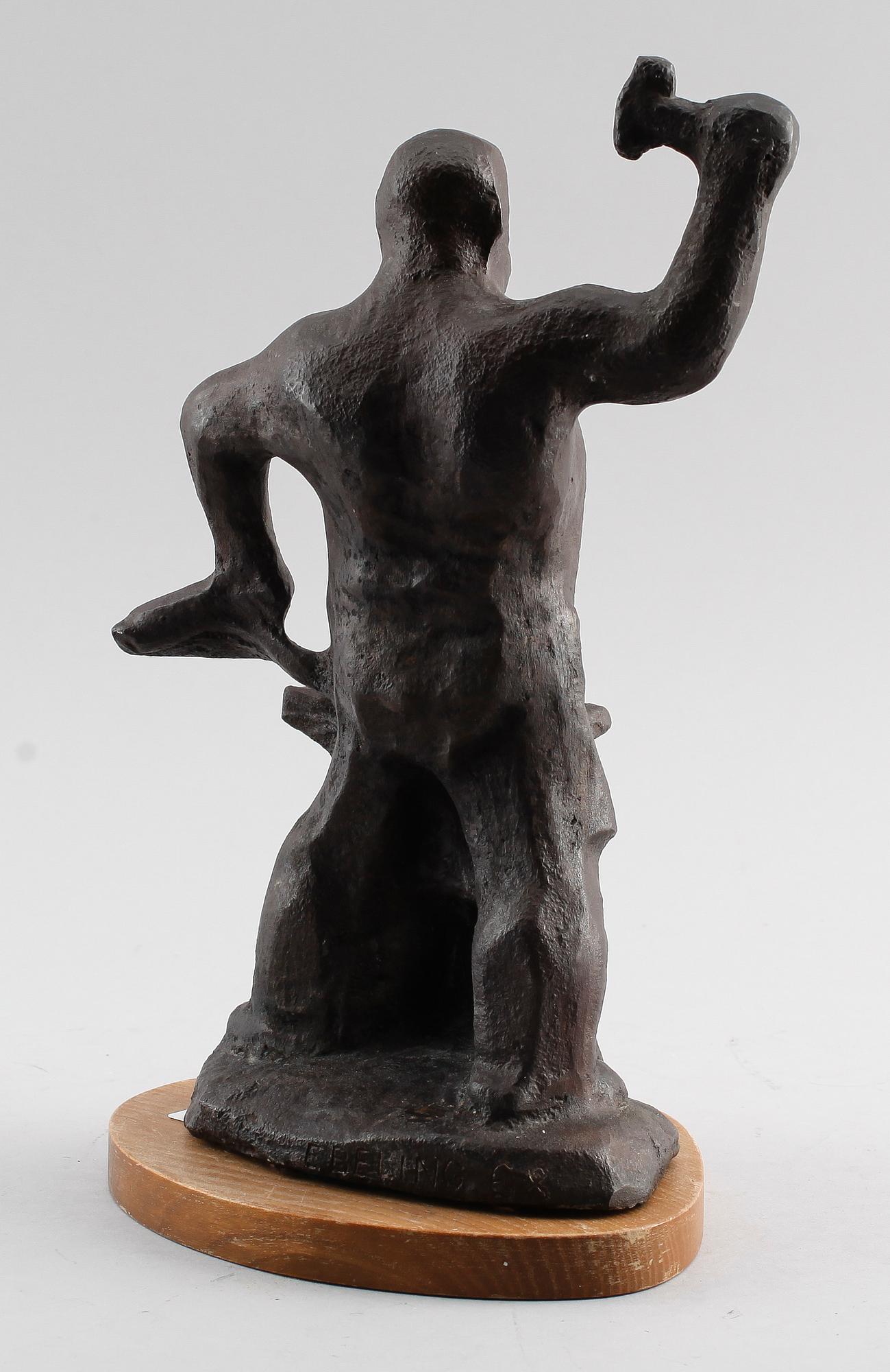 ALLAN EBELING, skulptur, brons, signerad, daterad 68.