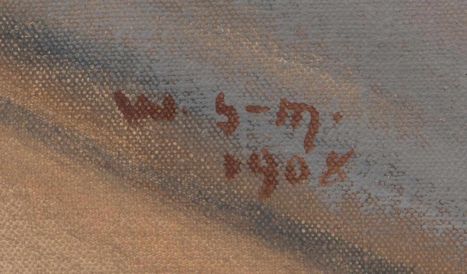 Wilho Sjöström, oil on canvas, signed and dated 1908.