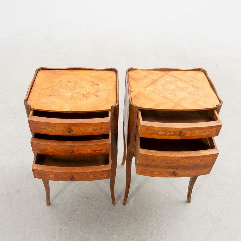 Sängbord ett par Louis XV-stil 1900-tal.