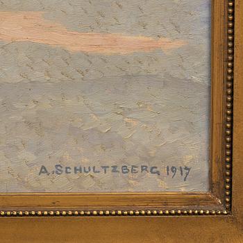 ANSHELM SCHULTZBERG, oil on canvas, signed and dated 1917.