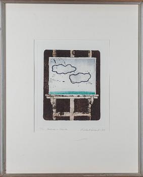 LISBET LUND (LUND-SCHWELA), värietsaus, signeerattu, numeroitu 10/10 ja päivätty -79.