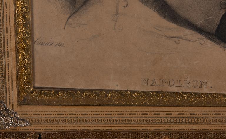 OKÄND KONSTNÄR, litografi, märkt i trycket Carrière 1831.